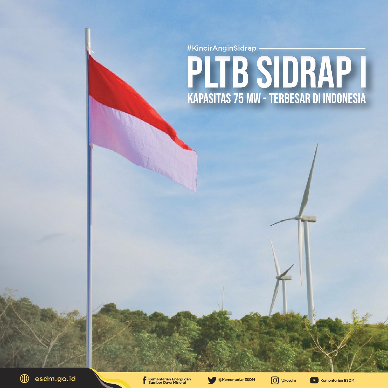 Resmikan “Kebun Angin” Raksasa Pertama di Indonesia (PLTB Sidrap)